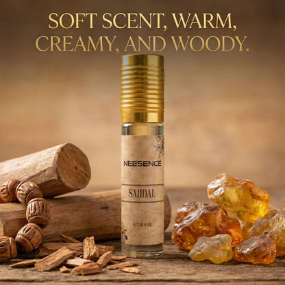 Sandal Attar Oil 12Ml | Chandan Arabic Itra Roll On Etar Oils For Men And Women