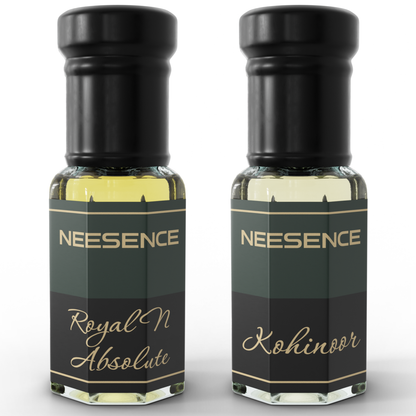 Neesence Royal N Absolute & Kohinoor Luxury Attar 6ml Pack of 2