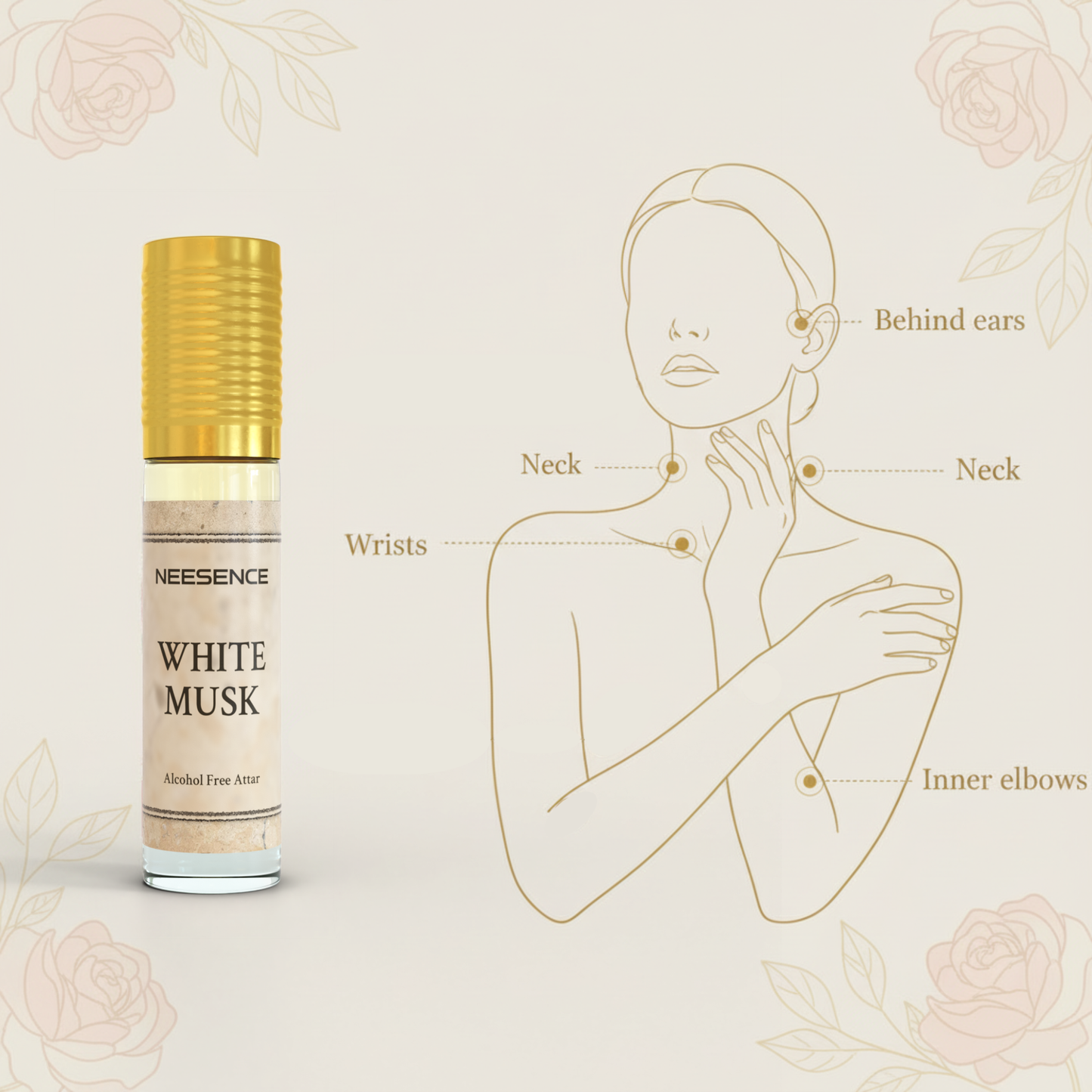 White Musk Attar Oil 12Ml | Arabic Itra Roll On Etar Oils For Men And Women