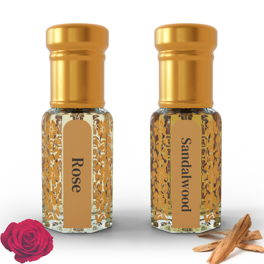 Sandalwood & Rose Attar By NEESENCE Alcohol Free Luxury ittar