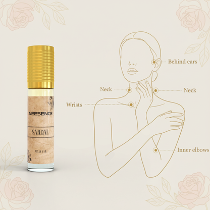 Sandal Attar Oil 12Ml | Chandan Arabic Itra Roll On Etar Oils For Men And Women