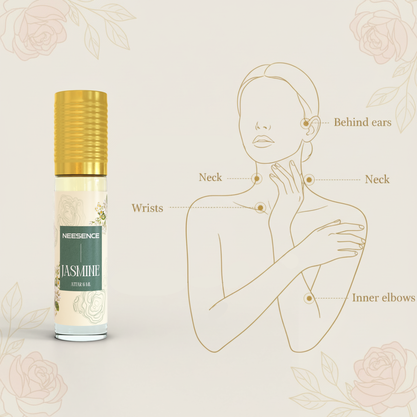 Jasmine Attar Oil 12Ml | Arabic Itra Roll On Etar Oils For Men And Women