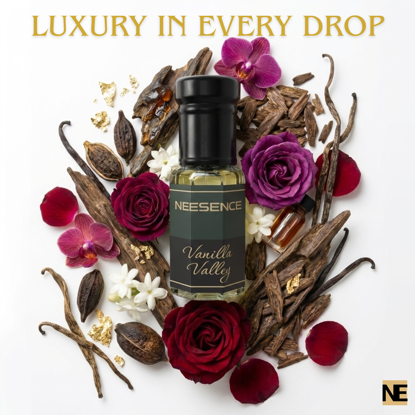 Vanilla Valley Luxury Attar 12ml Super Long Lasting Non-Alcohlic Perfume Roll On