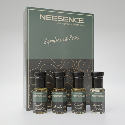 NEESENCE 1st Signature series Attar Combo – Absolute, kohinoor, Signature Oud, Vanilla Valley