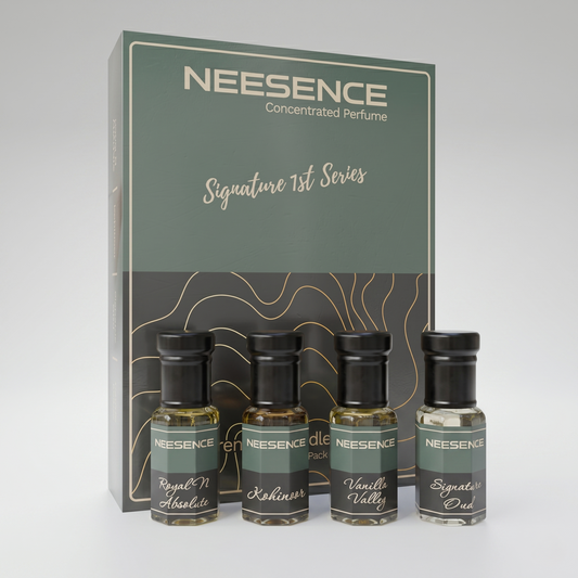 NEESENCE 1st Signature series Attar Combo – Absolute, kohinoor, Signature Oud, Vanilla Valley