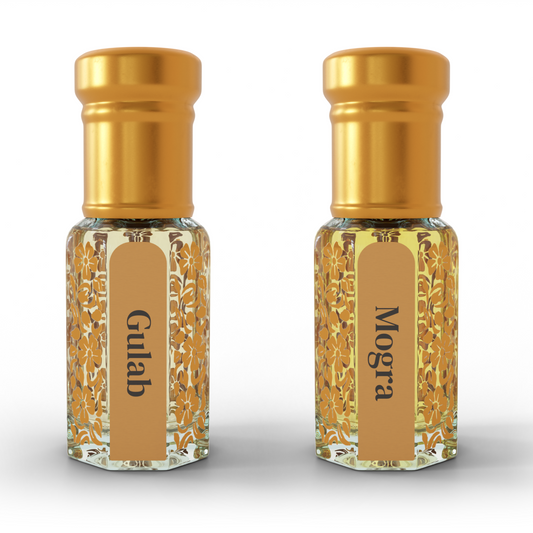Morga & Gulab | 12 ML Pack of 2, 6ml Each | Attar By NEESENCE Alcohol Free Luxury ittar