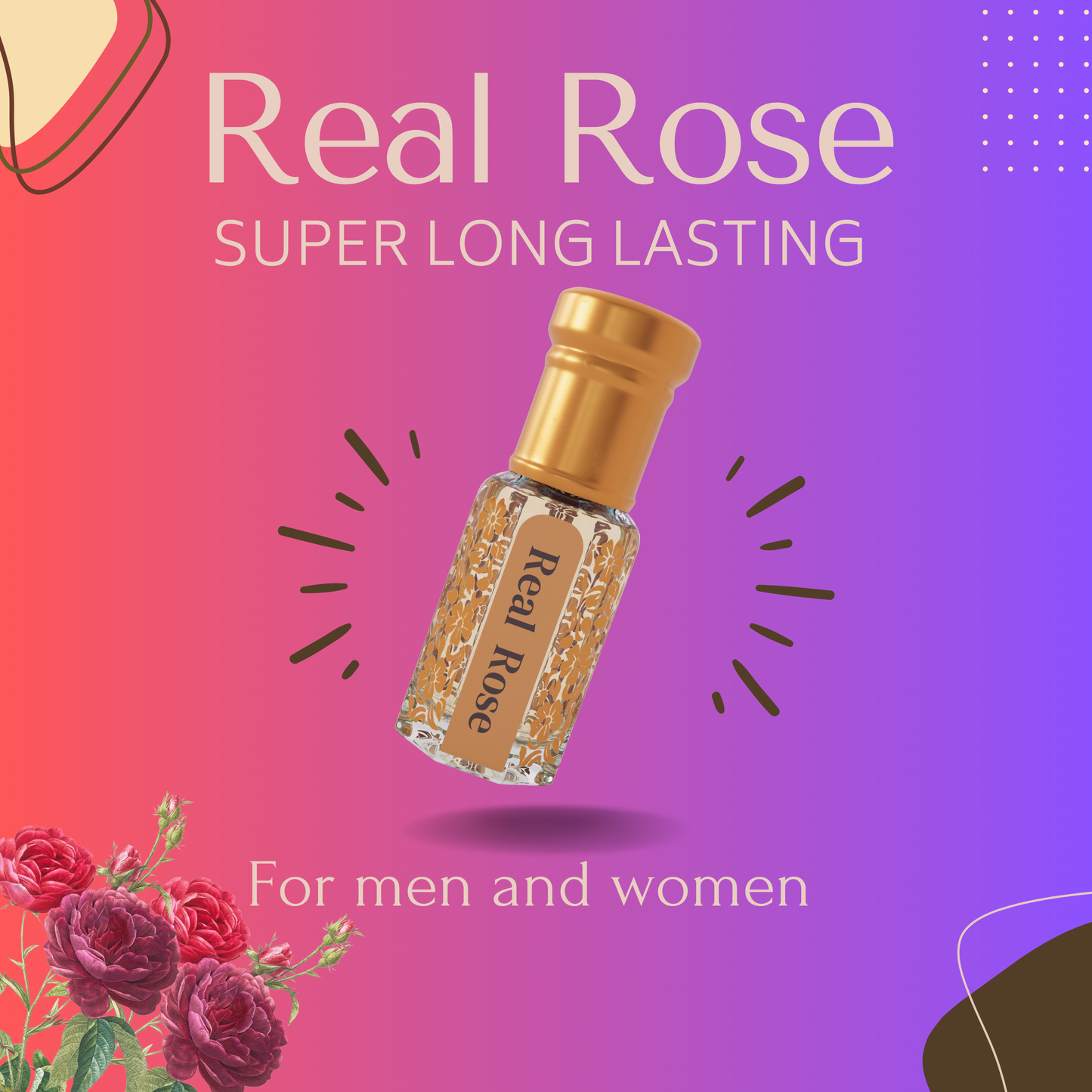Real Rose Attar By NEESENCE Alcohol Free Luxury ittar