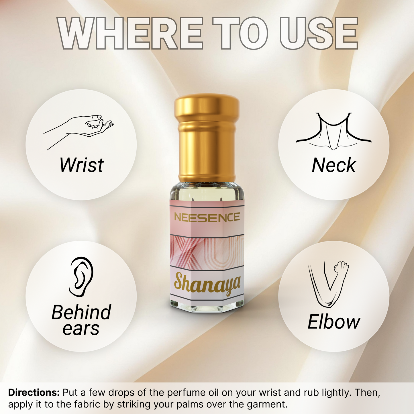 Shanaya Attar by NEESENCE 12ml Concentrated Elegant Scent 100% Alcohol-Free