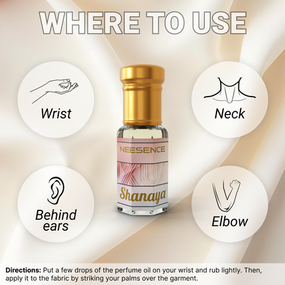 Shanaya Attar by NEESENCE 12ml Concentrated Elegant Scent 100% Alcohol-Free