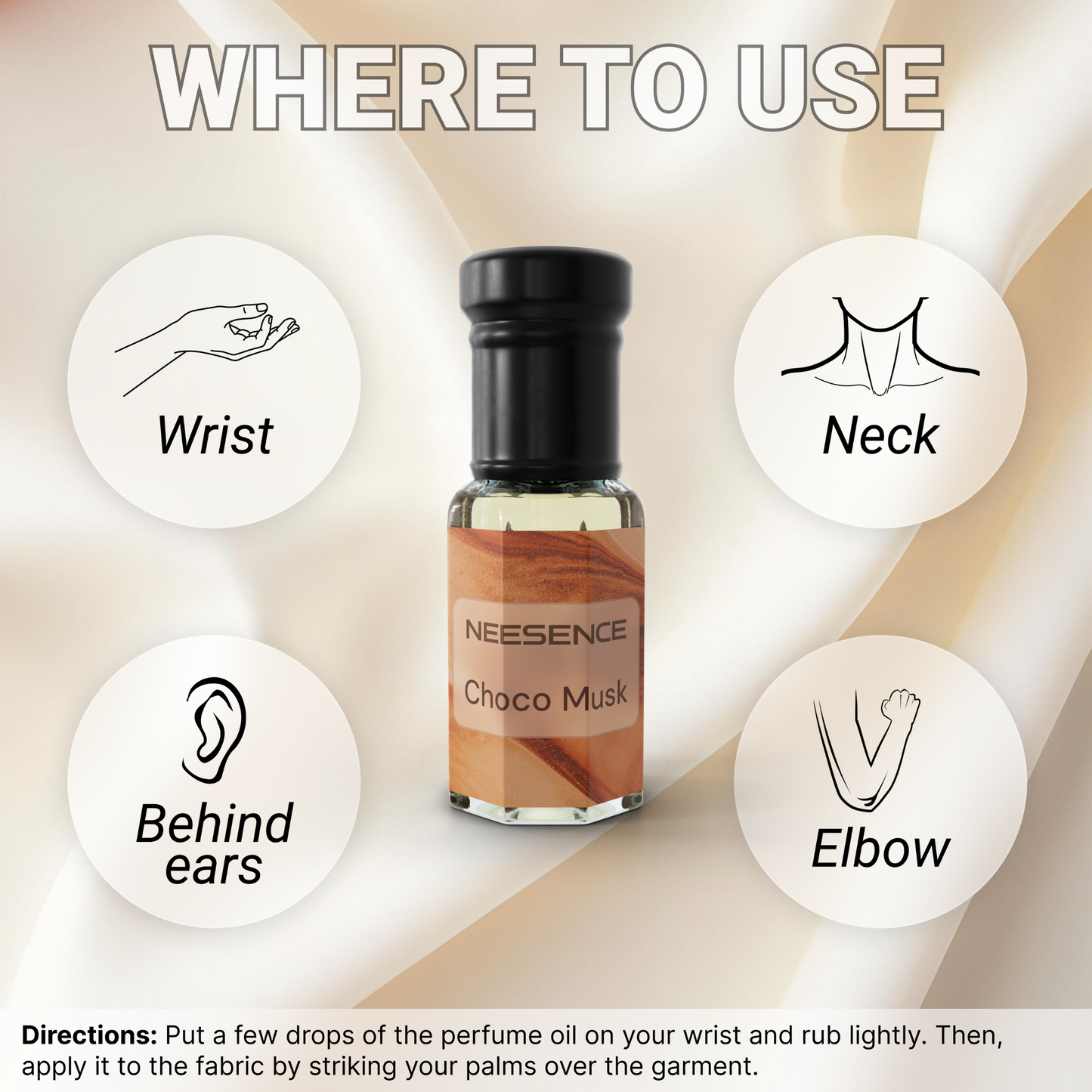 Choco Musk Attar by NEESENCE 6ml Concentrated Elegant Scent 100% Alcohol-Free