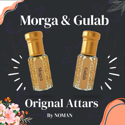 Morga & Gulab | 12 ML Pack of 2, 6ml Each | Attar By NEESENCE Alcohol Free Luxury ittar