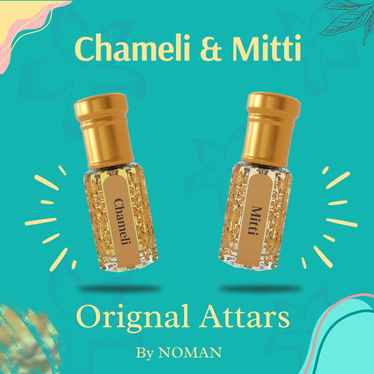 Chameli & Mitti | 12 ML Pack of 2, 6ml Each | Attar By NEESENCE Alcohol Free Luxury ittar