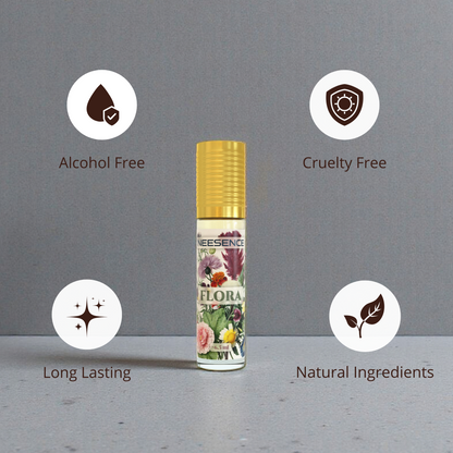 NEESENCE Flora Luxury Attar 6.5ml | Super Long Lasting 100% Alcohol Free & Pure | Best For Men Women Itra | Luxury Perfume Oil