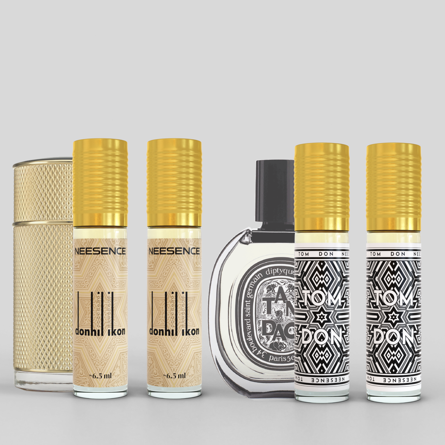 NEESENCE Tam Don & Donhil Icon Luxury Attar 6.5ml Pack of 2 | Super Long Lasting 100% Alcohol Free & Pure | Best For Men Women Itra | SRK Special Perfume Oil