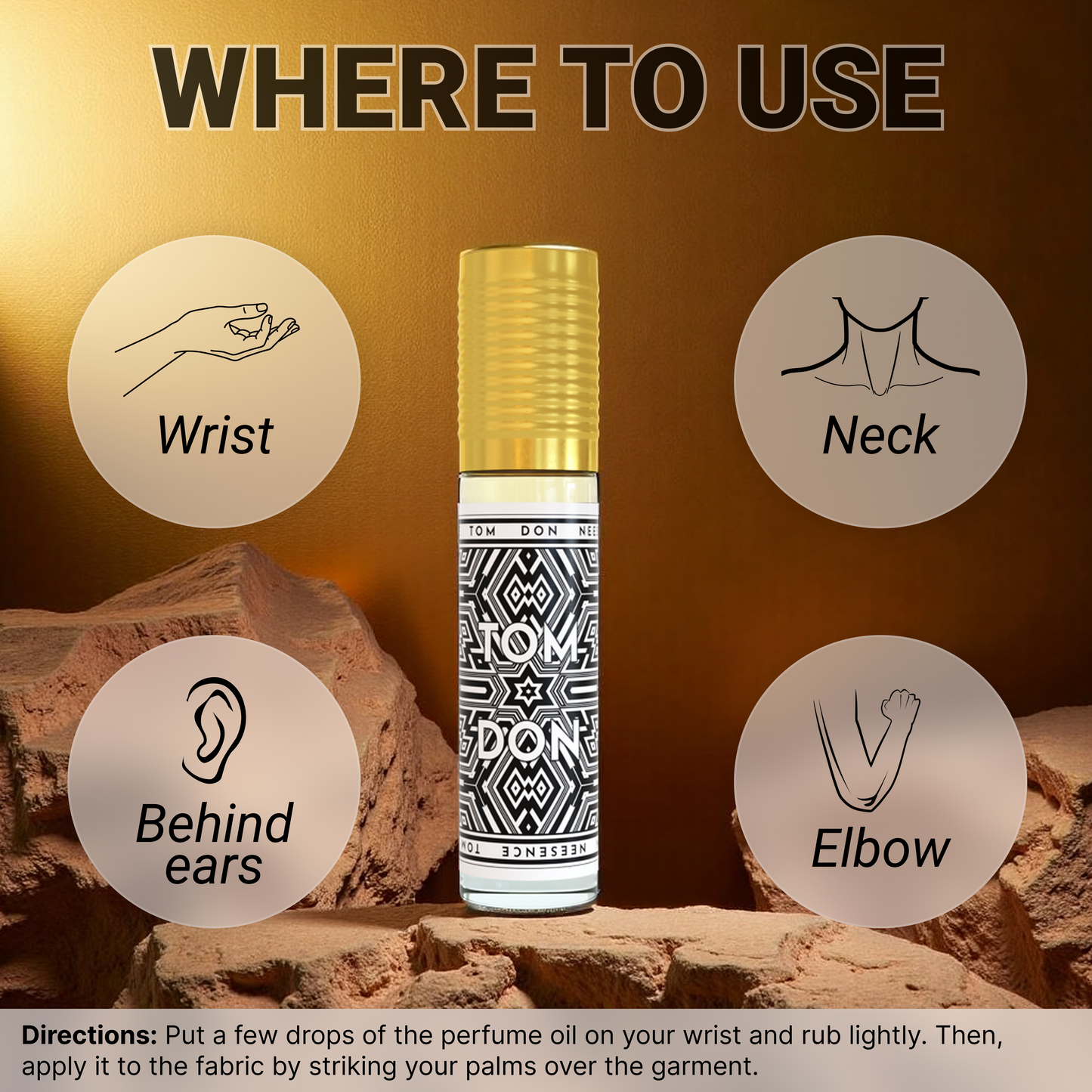 NEESENCE Tom Don Luxury Attar 6.5ml | Super Long Lasting 100% Alcohol Free & Pure