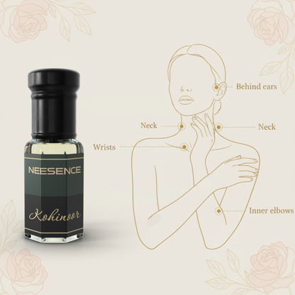 Neesence Kohinoor Luxury Attar 6ml Super Long Lasting Non-Alcohlic Perfume Roll On