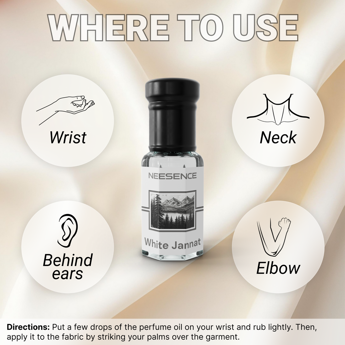 White Jannat Attar by NEESENCE Luxury Perfume Oil