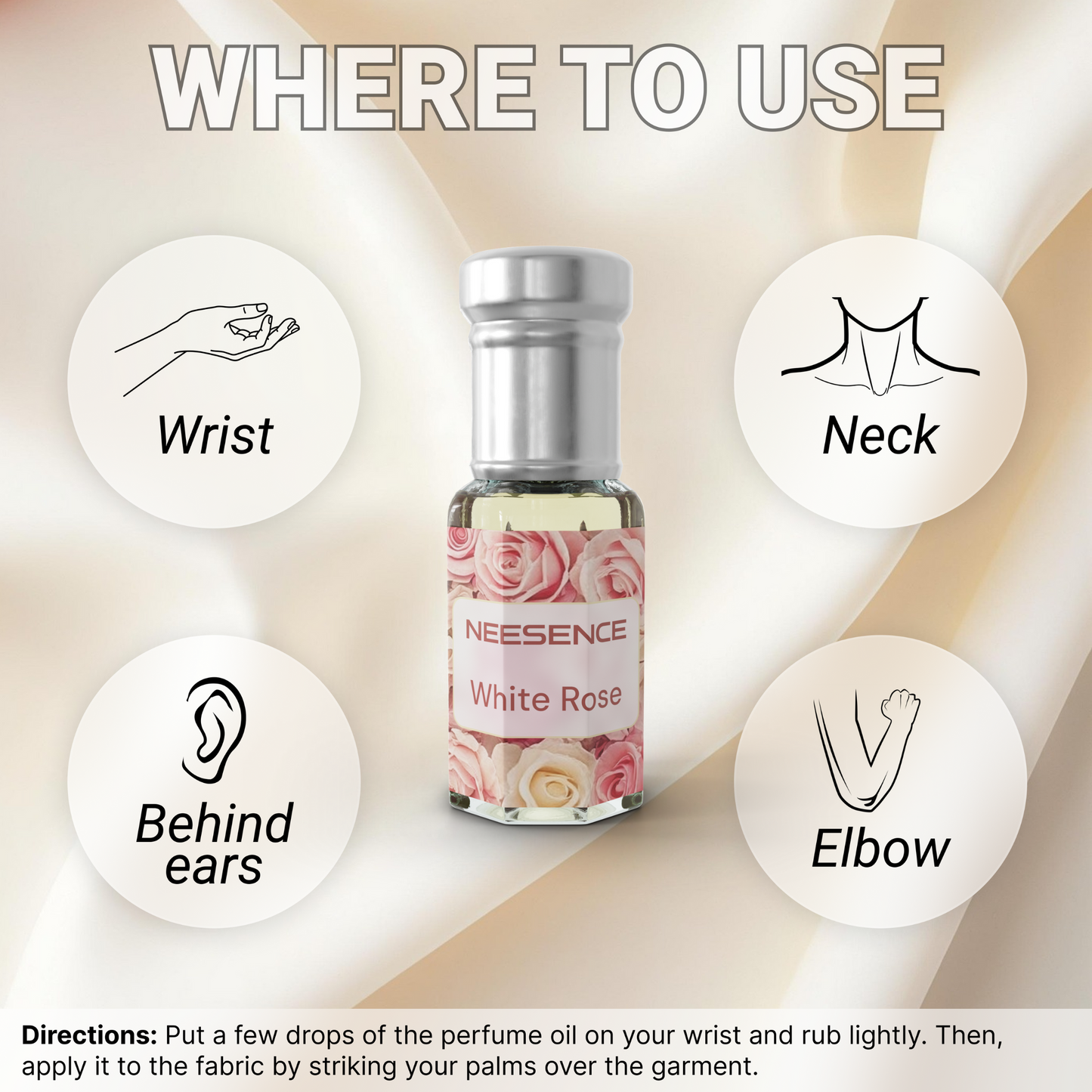 White Rose Attar by NEESENCE Luxury Gulab ittar